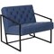 Merrick Lane Vienna Modern Lounge Chair With Tufted Seating And Metal Frame